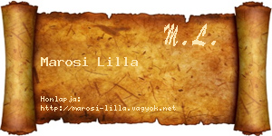 Marosi Lilla névjegykártya